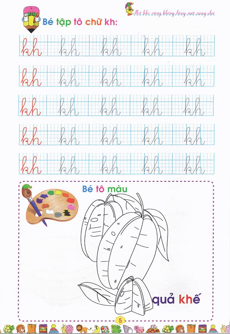 Bé Vào Lớp 1 - Tập Tô Chữ Cái (Quyển 3)