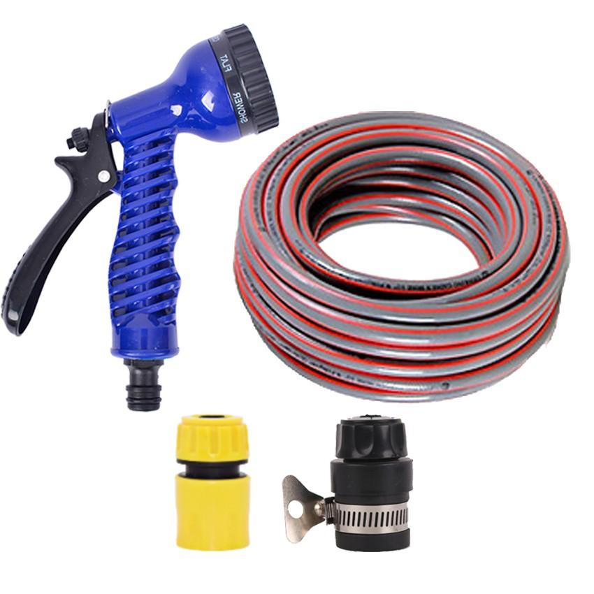 Bộ dây tăng áp 3 lần vòi xịt nước rửa xe, tưới cây loại 5m  206843