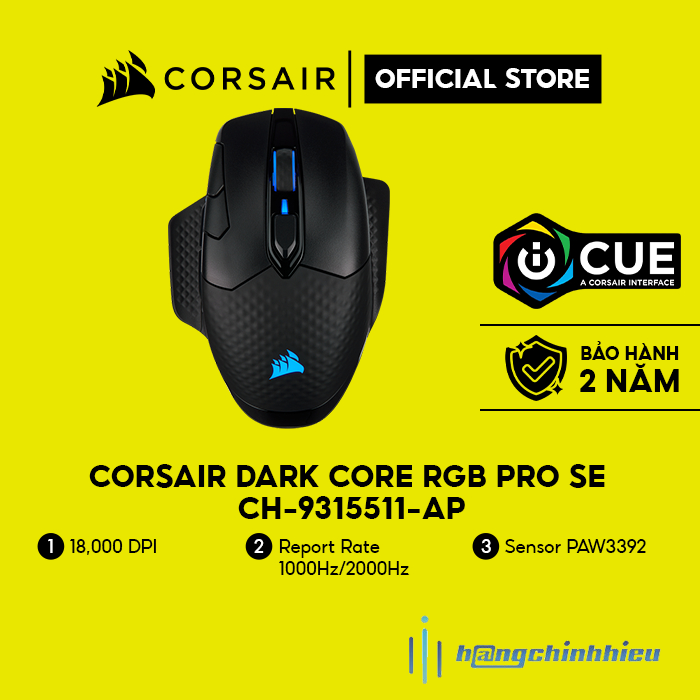 Chuột không dây Corsair DARK CORE RGB PRO SE CH-9315511-AP Hàng chính hãng