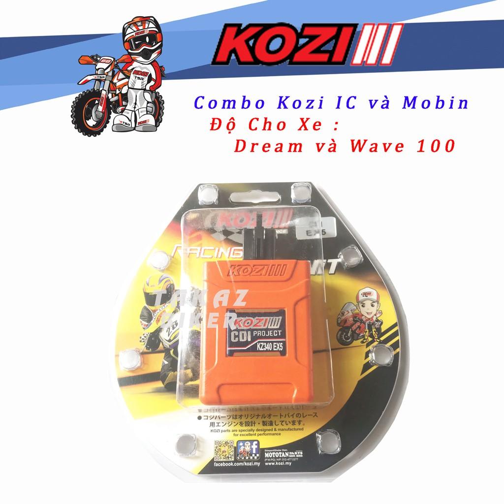 Combo Kozi IC và Mobin Độ Xe Dream, Wave 100cc - Made in Malaysia