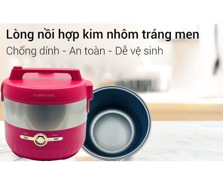 Nồi Cơm Điện IVIAIVIA COOK MM-NC19 (1.8 lít) - Màu Ngẫu Nhiên - Hàng Chính Hãng