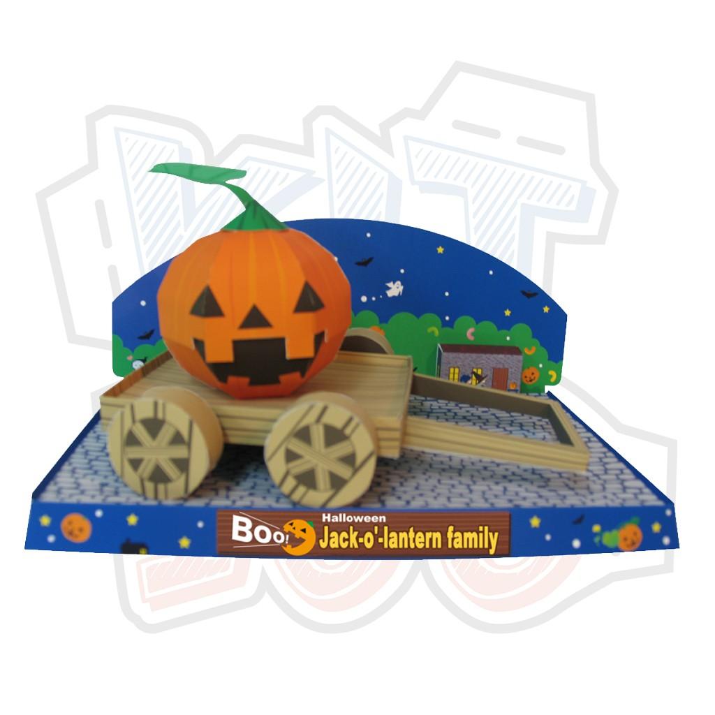 Mô hình giấy Lễ hội Halloween Bí ma Jack-o'-lantern Family