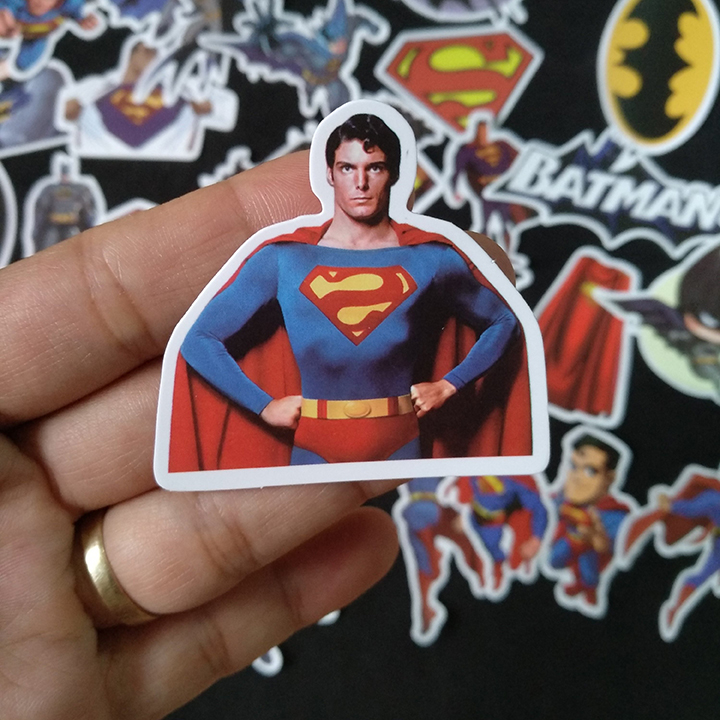 Bộ Sticker dán cao cấp chủ đề BATMAN - SUPERMAN - Dùng dán Xe, dán mũ bảo hiểm, dán Laptop