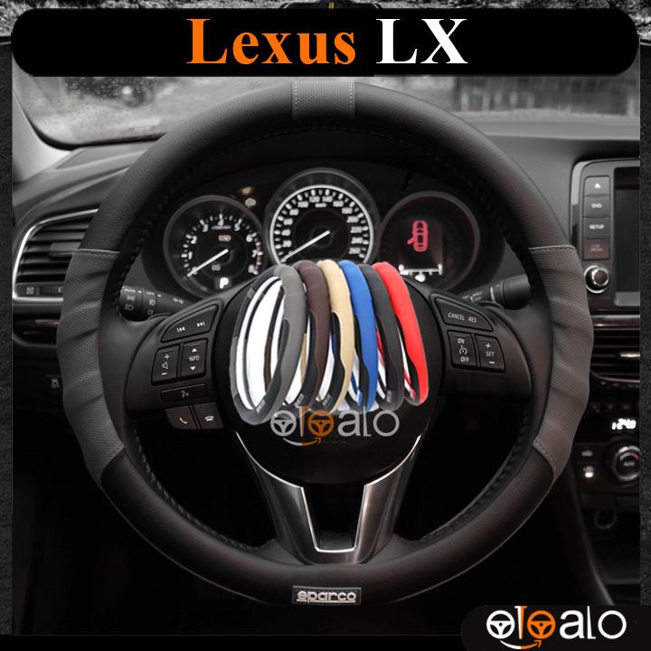 Bọc vô lăng da PU dành cho xe Lexus LX 570 cao cấp SPAR - OTOALO
