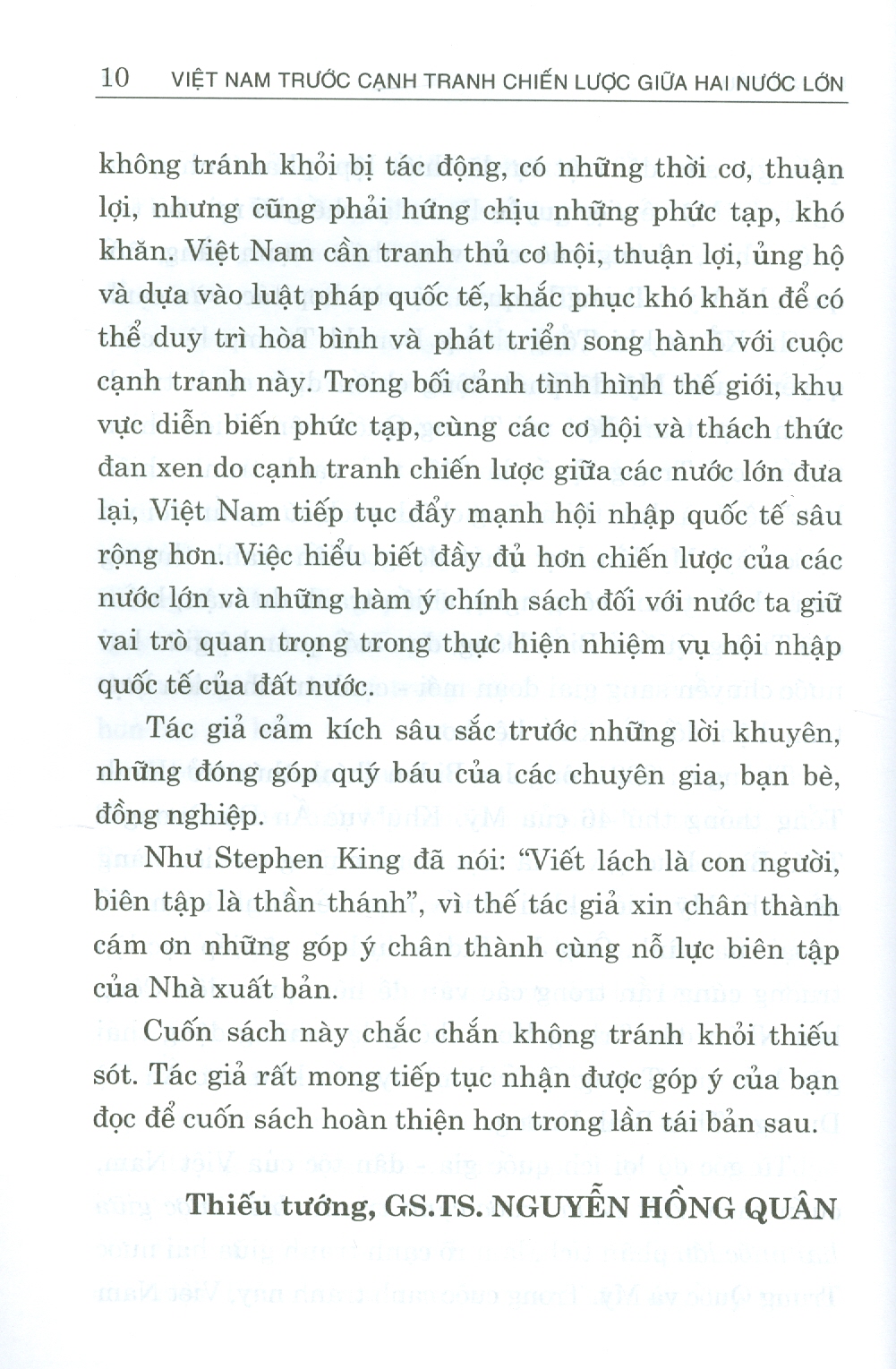 VIỆT NAM Trước Cạnh Tranh Chiến Lược Giữa Hai Nước Lớn (Sách chuyên khảo)