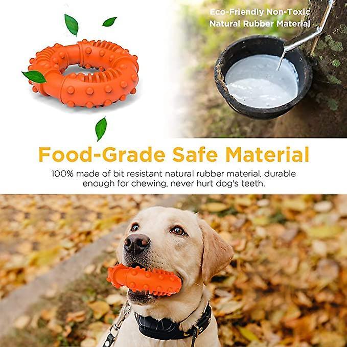 Chó Đồ chơi Bite Bite Chống và Chó Cao su Chó Molar Vòng Molar 1 mảnh màu cam