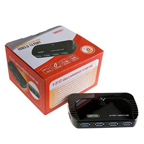 Ổ CHIA HUB CHIA 10 CỔNG USB UNITEK Y 3112 10 CỔNG USB - HÀNG CHÍNH HÃNG