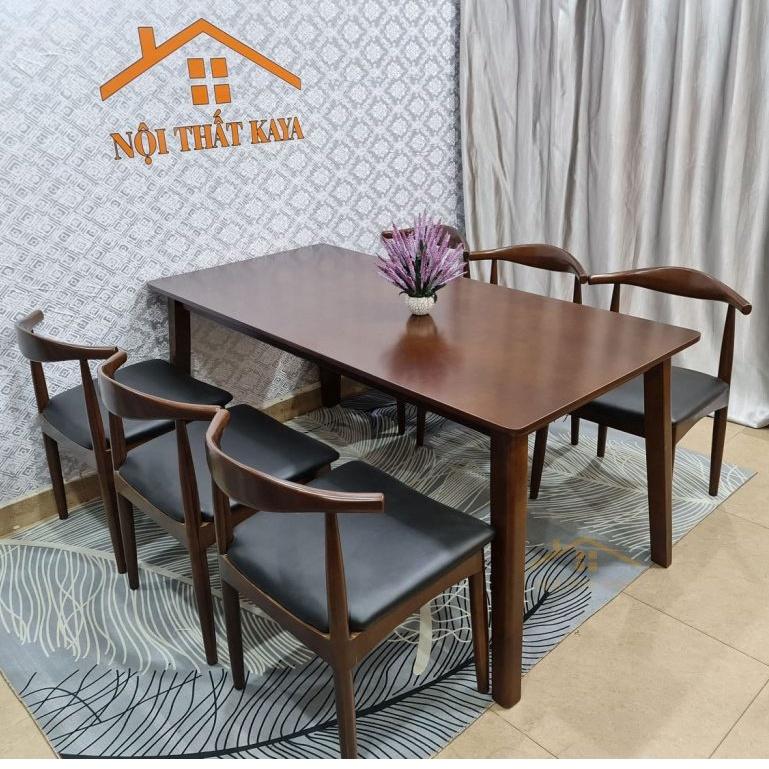 Bộ bàn 6 ghế Bull-đầu bò 1m6