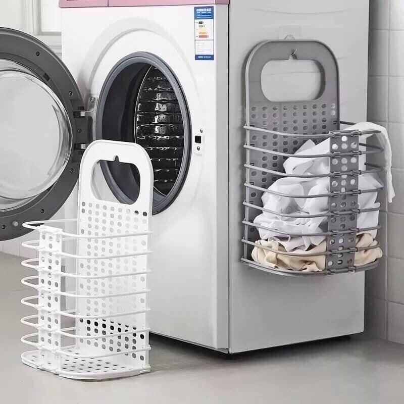 Sọt đựng đồ đa năng gấp gọn treo hông máy giặt.