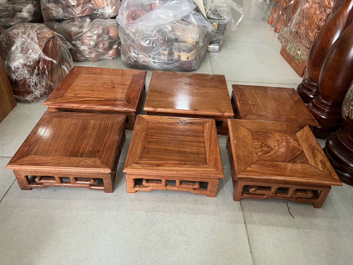 Kỷ vuông gỗ hương,đôn vuông-đế vuông mặt lớn kê đồ trang trí mặt 22cm-24cm -26 cm-28 cm-30 cm