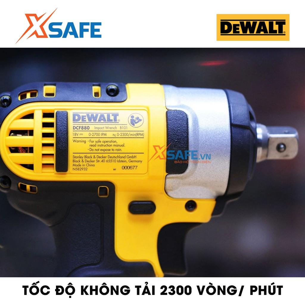 Máy siết bulong cầm tay DEWALT DCF880D2-B1 dùng pin 18V Tặng kèm 2 pin, 1 sạc (BẢO HÀNH MÁY 3 NĂM) - Chính hãng