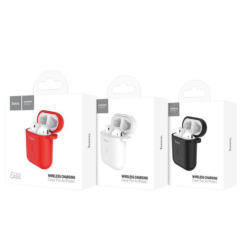 Case silicon tích hợp sạc không dây Hoco CW22 dành cho tai nghe Airpods 1 (3 màu tùy chọn)