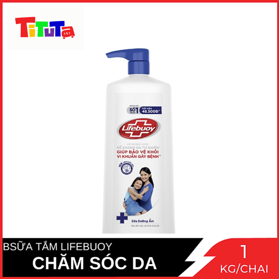 Sữa tắm Lifebuoy Chăm sóc da (Xanh) Chai 1kg