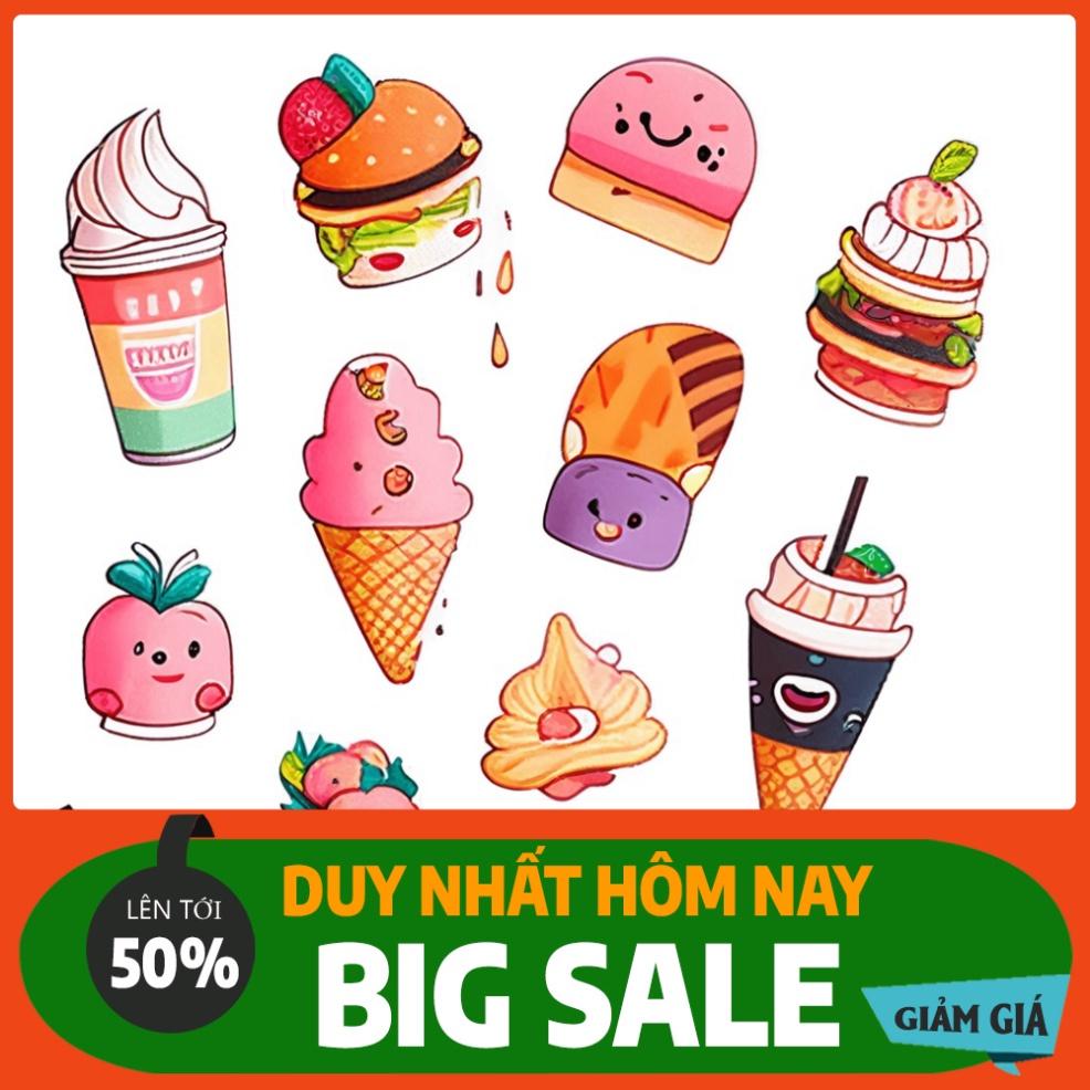Combo 10 sheet sticker dán đồ chơi cực xinh xắn, phù hợp cho sổ tay, laptop, mũ bảo hiểm và vali.