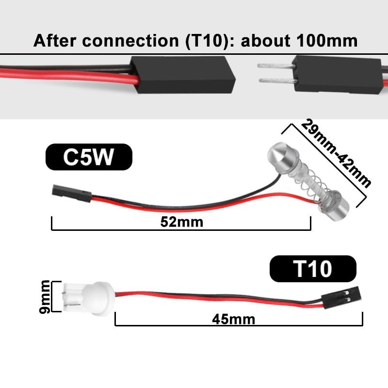 1 Đèn Led Nội Thất Xe Hơi Ánh Sáng Trắng 5w5 T10 W5W Cob 31mm 36mm 69mm 42mm 12v