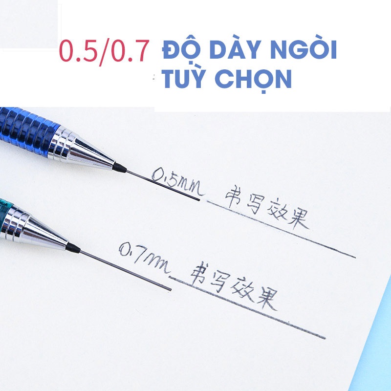 Bút chì kim bấm M&amp;G MP0110A ngòi 0.5 mm, màu đỏ, xanh dương, xanh ngọc, vàng-1 cây