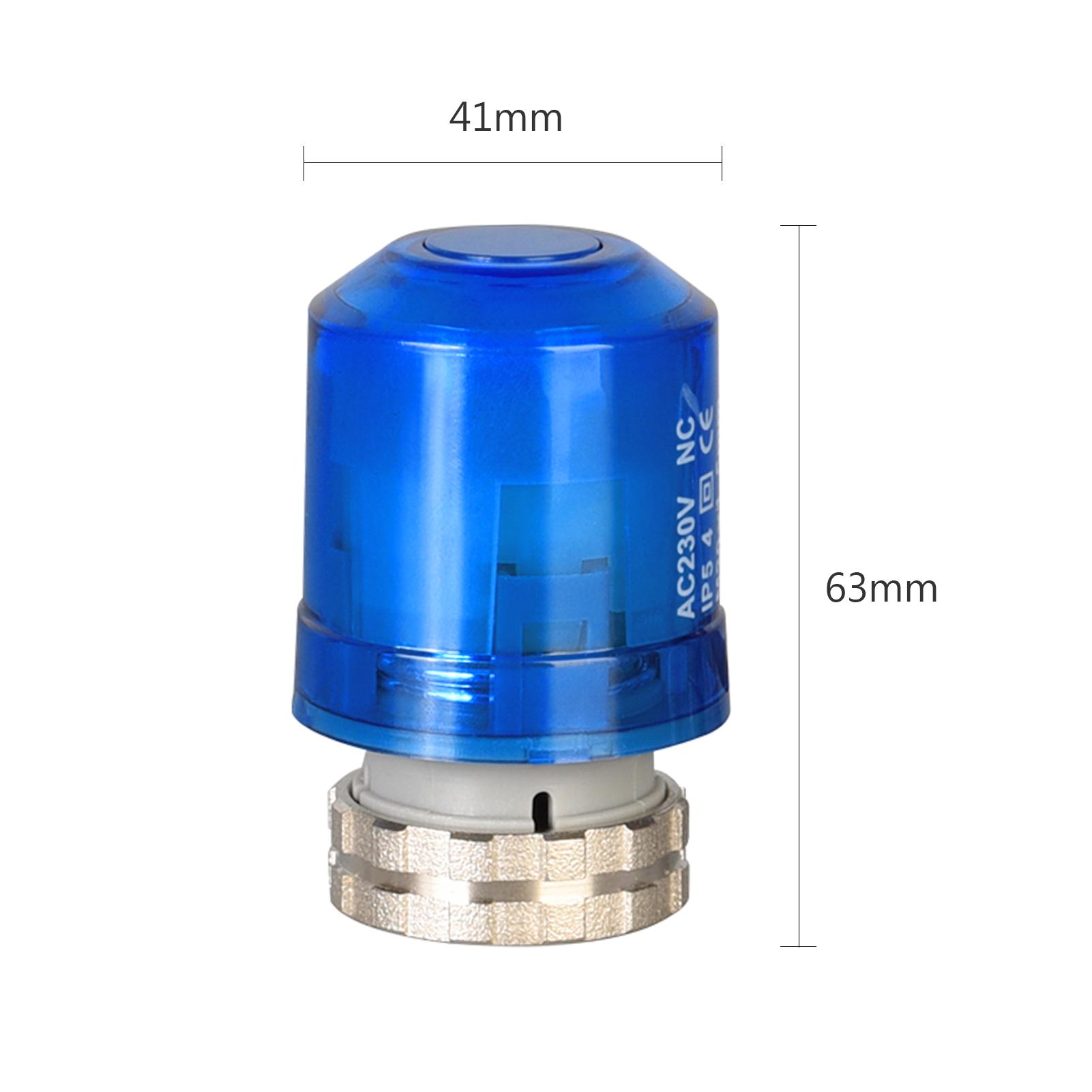 Thermal Actuator AC 230V Normally Close Electric Actuator M30 * 1.5 Thread for Floor Heating Thermostat