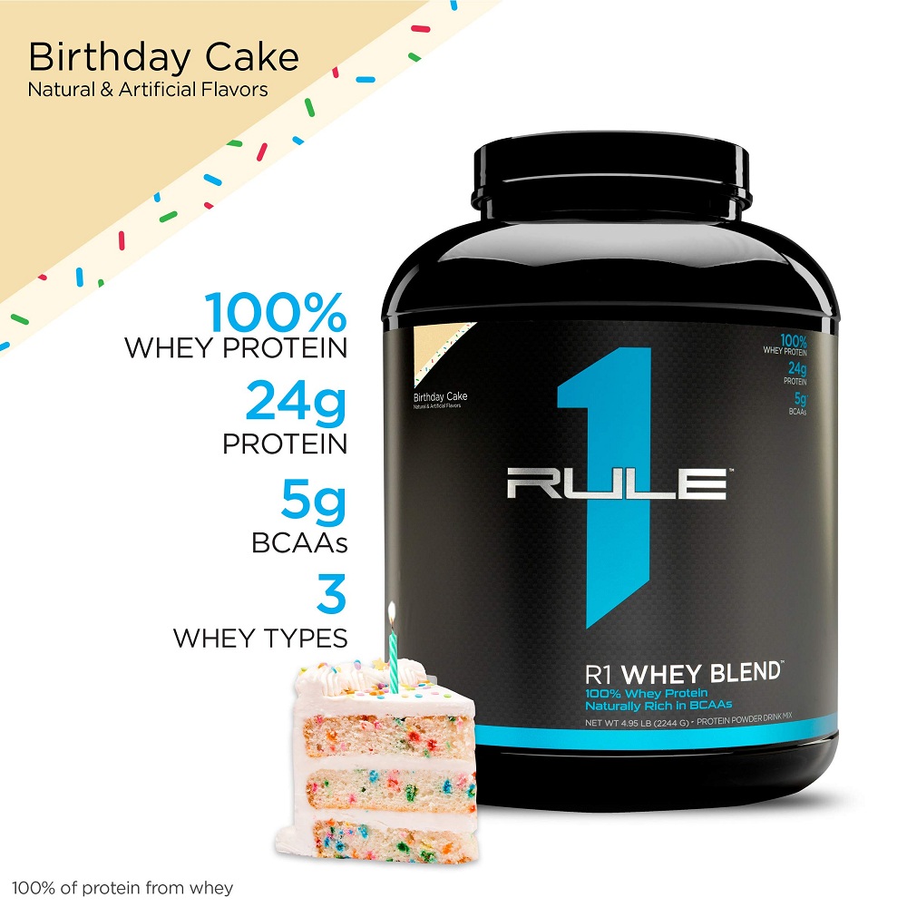 Sữa tăng cơ Rule 1 Whey Blend 64-69 servings - 2.2kg tặng Rule 1 Shaker