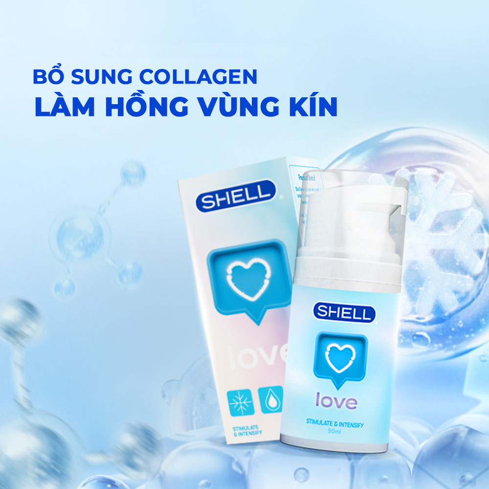 Gel bôi trơn tăng khoái cảm nữ Shell Love Blue - Chai 50ml | SHELL CHÍNH HÃNG