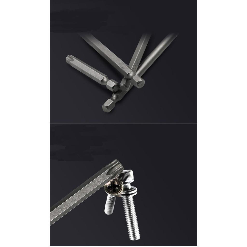 Bộ hoa thị lục giác cho khoan pin và máy bắt vít dài từ 50mm đến 200mm T6 đến T40 (Tặng 01 móc khóa cho đơn hàng)