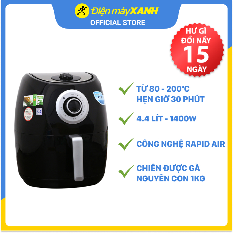 Nồi Chiên Nướng Chân Không Đa Năng Magic Korea A84 4.4 lít (Đen)  - Hàng chính hãng