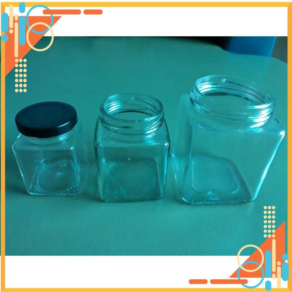 Trợ giá/ Hũ vuông 200ml nắp đen