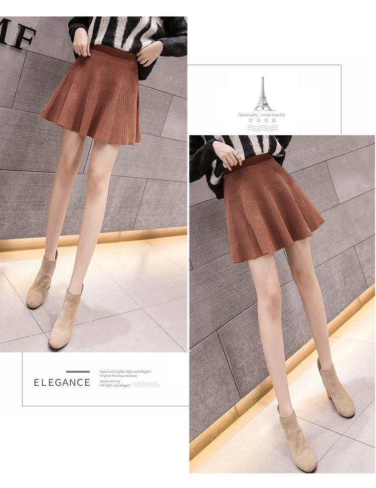 Chân váy len xòe dáng ngắn trẻ trung siêu cute - DL11256