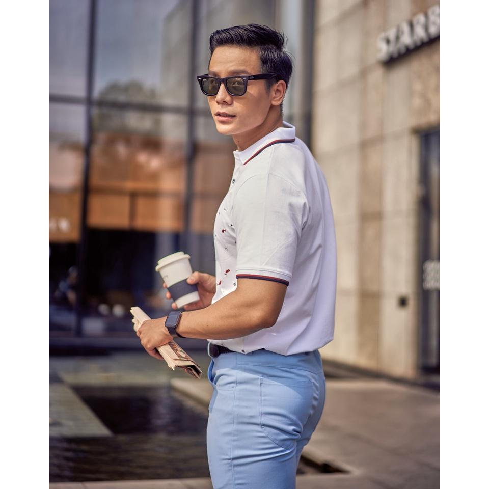Áo thun nam có cổ F2 - TC355 TRẮNG ĐỎ