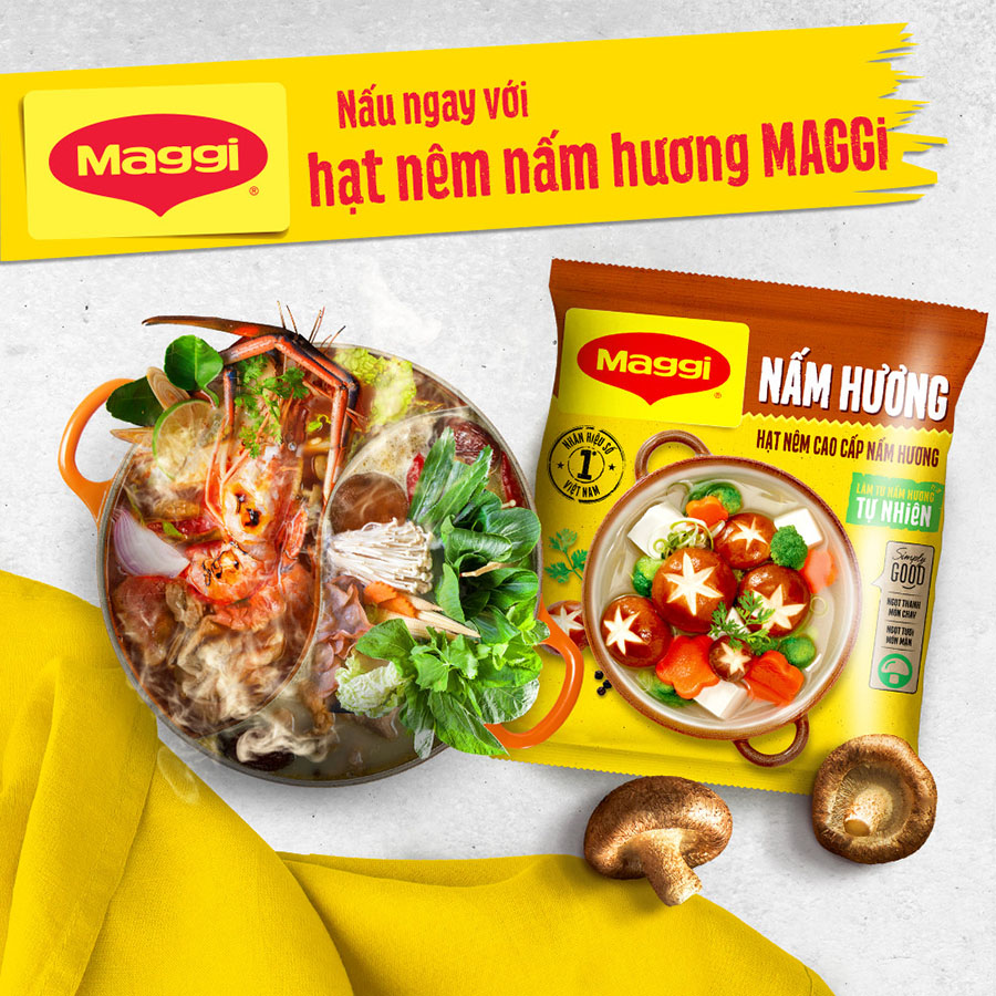 Hạt nêm cao cấp MAGGI vị Nấm Hương gói 450g