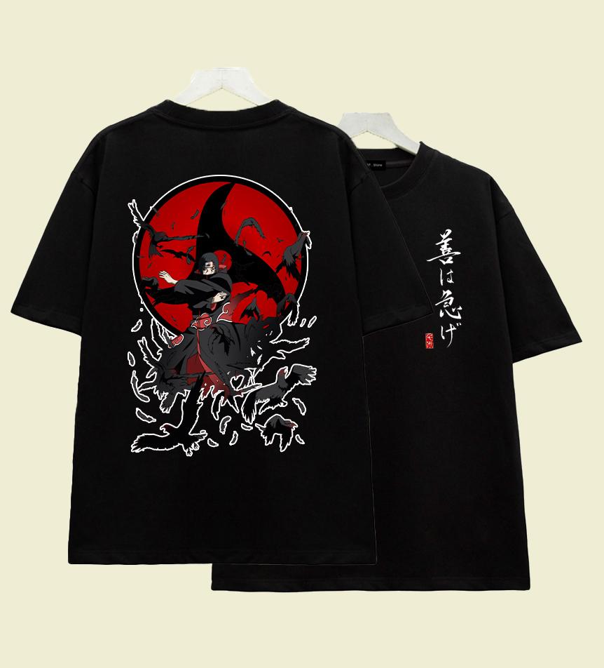 15 Mẫu Áo thun (Đen) Anime Naruto _ nhân vật được yêu thích Tobi - Itachi - Sasuke Unisex. Mẫu áo thun 2 mặt - 7