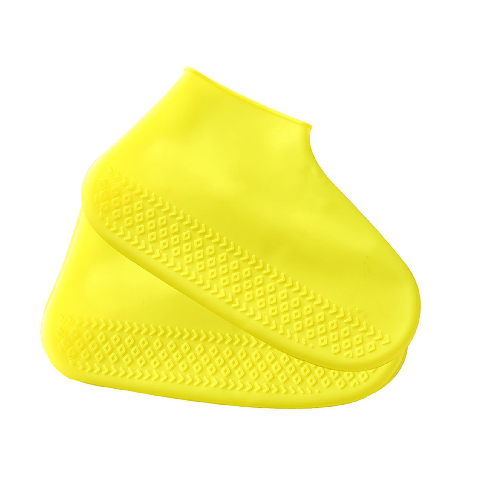 Waterproof Silicone Shoes Cover, Rubber Rain Shoe Cover, Reusable Overshoes Galoshes Non Slip Soft Cycling Shoe Protectors for Women Men Kids