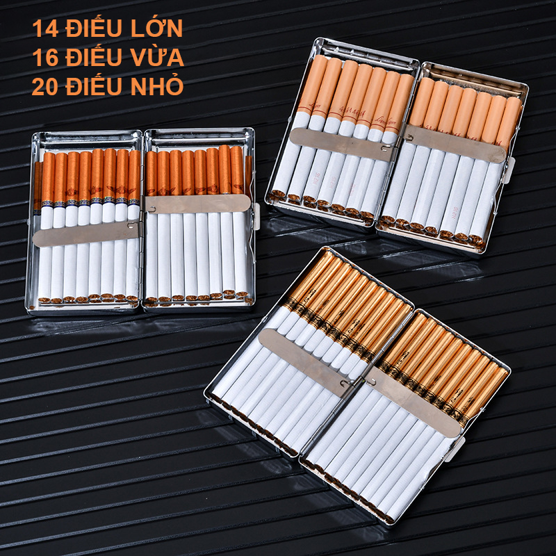 Hộp Đựng Thuốc Kẹp Kim Loại Vân Nhám 3 Màu