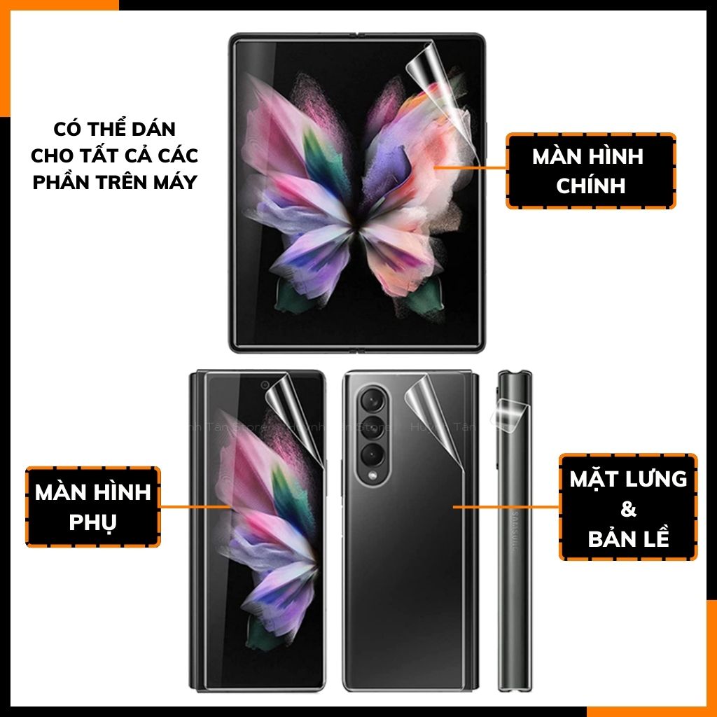 Dán màn hình z fold 5 dẻo TPU trong suốt hoặc nhám 3 lớp dễ dán bảo vệ màn hình phụ kiện điện thoại huỳnh tân store