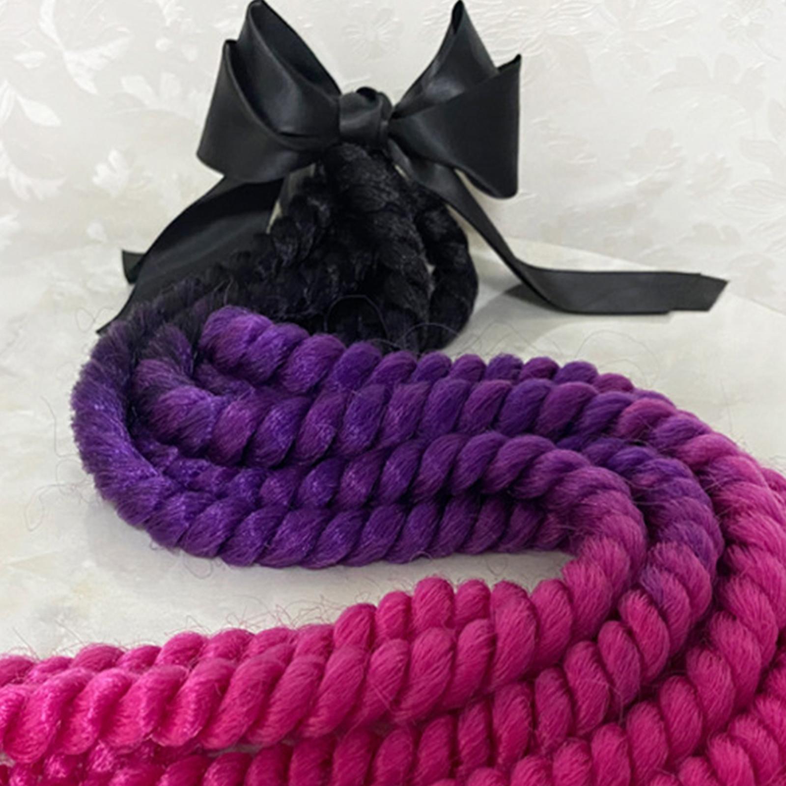 Helmet Braids Ponytail with Bowknot Decoration Dreadlocks