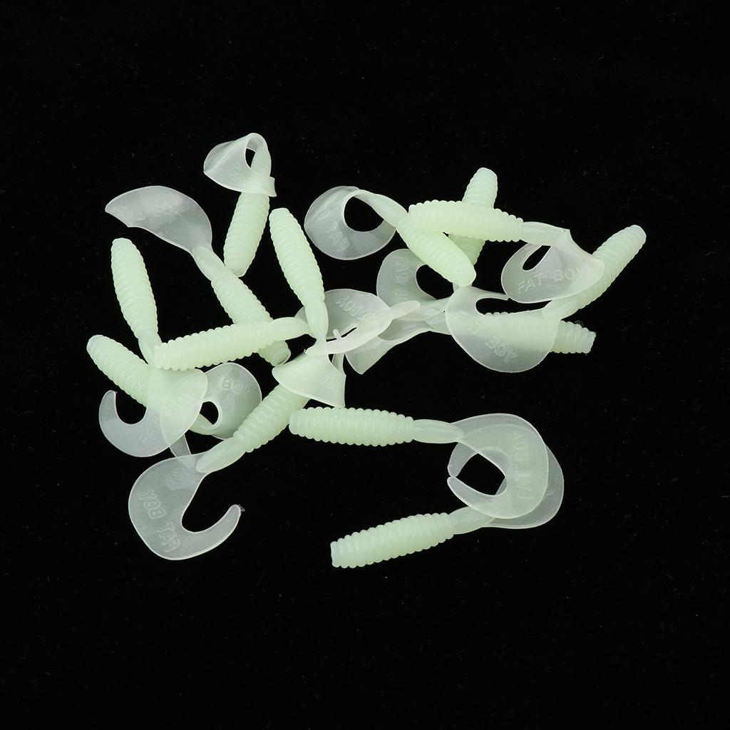 Soft Lure Fishing Bait Maggots Grub Worm Silicone Lure Luminous