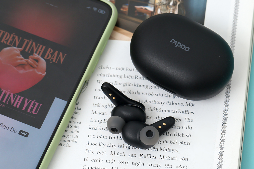 Tai Nghe Bluetooth True Wireless RAPOO i100 - Hàng Chính Hãng