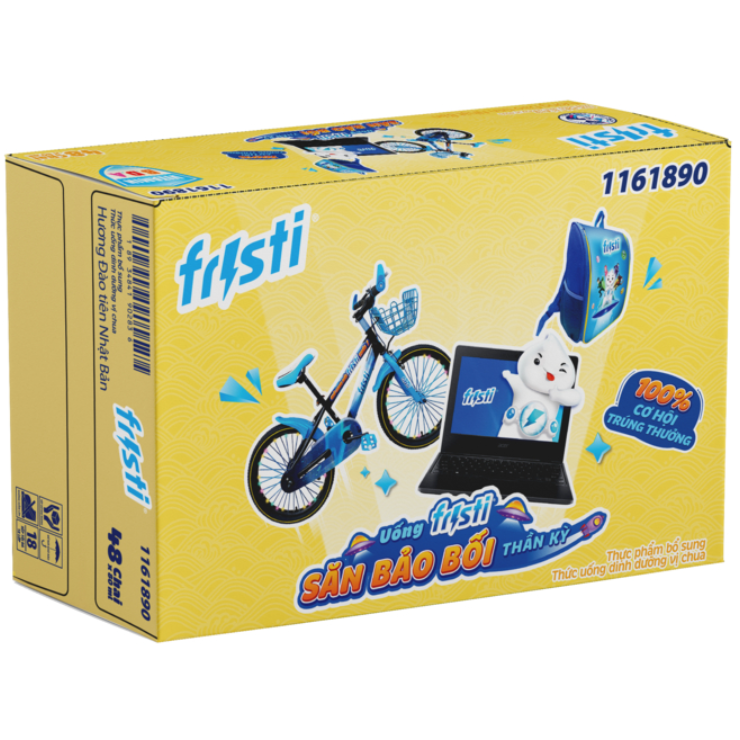 Thùng Fristi Hương Đào Tiên Nhật Bản 48x80ml