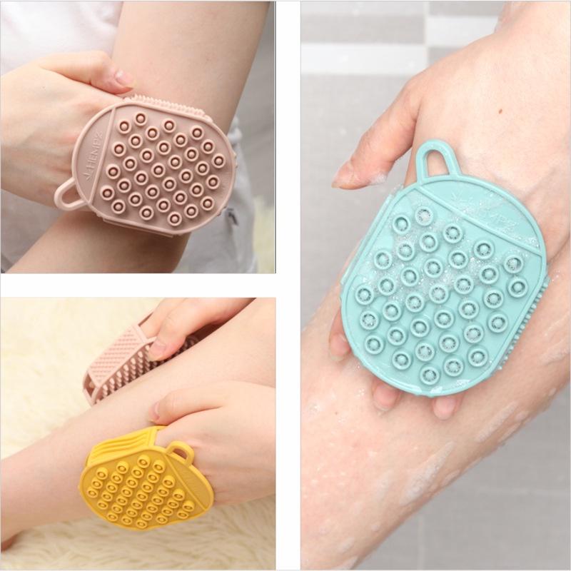Soft Rubber Bath Towel Gloves Rubbing Mud Decontamination Bath Brush Bathroom Bathing Back Massage Brush Household Bath Gloves