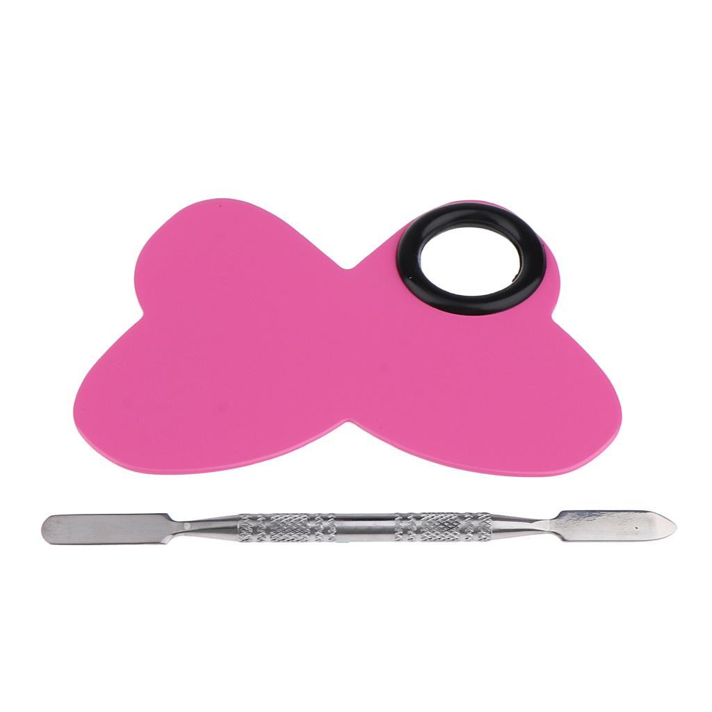 Cosmetic Makeup Mixing Blending Palette Spatula for Foundation Pigment Pink