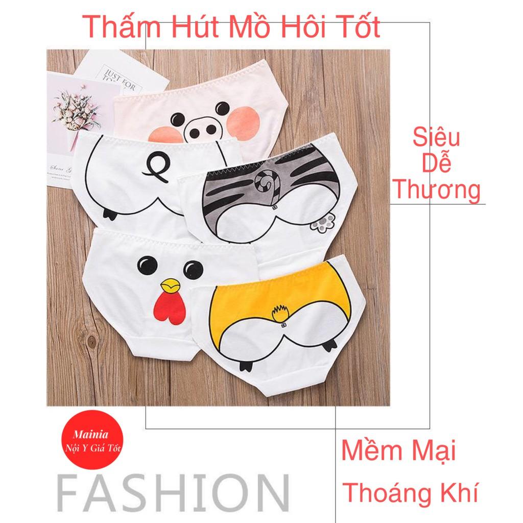 Quần Lót Cotton Dễ Thương 5 Kiểu Thú Quần Chíp Nữ In Hình Động Vật Mềm Mại Mainia Shop