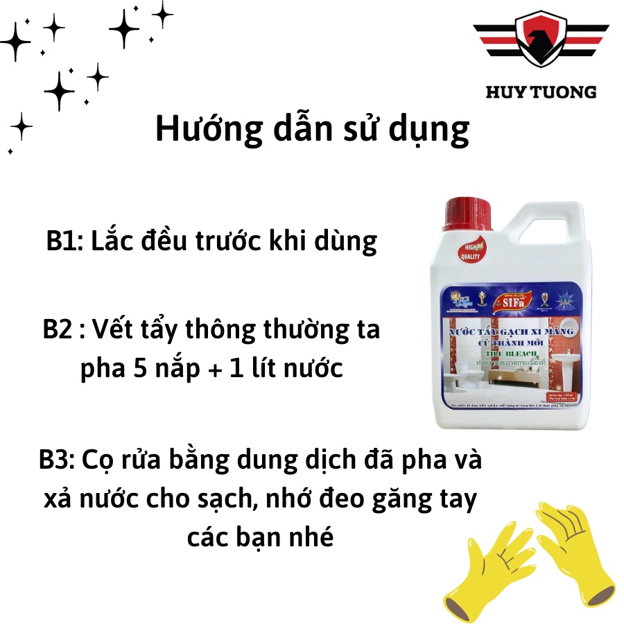 Nước lau gạch tẩy xi măng Sifa, vệ sinh nhà cửa cao cấp 1100ml