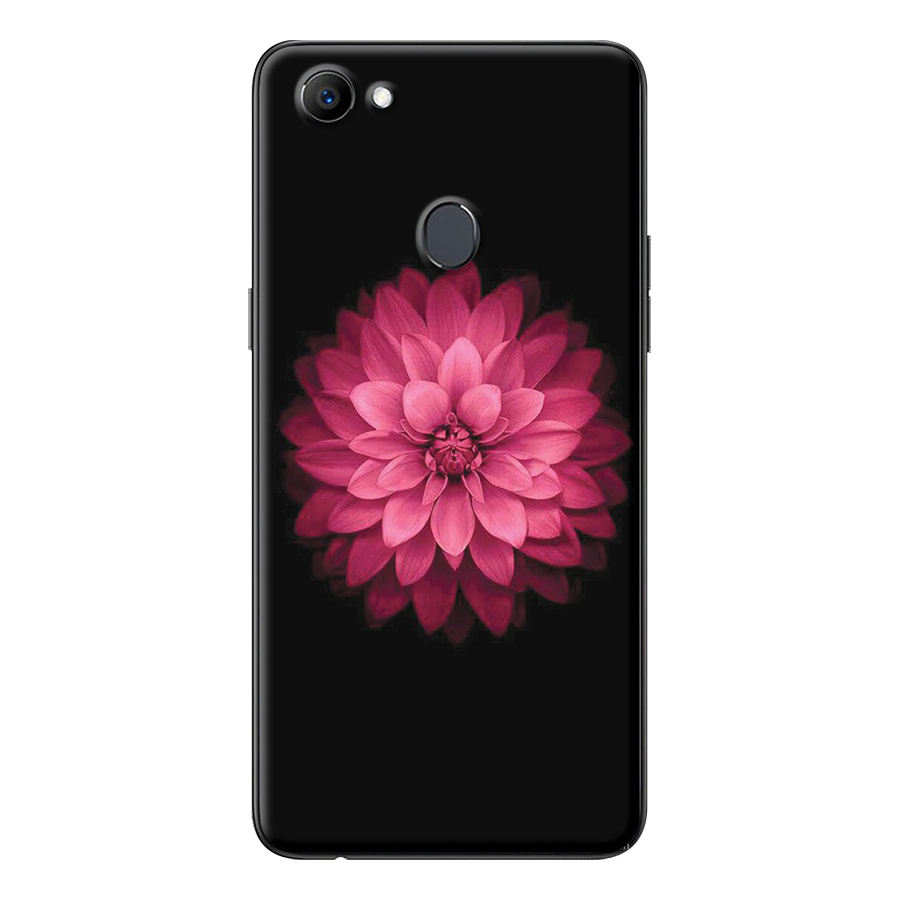 Ốp Lưng Dành Cho Oppo F7 - Mẫu Hoa Đỏ Nền Đen