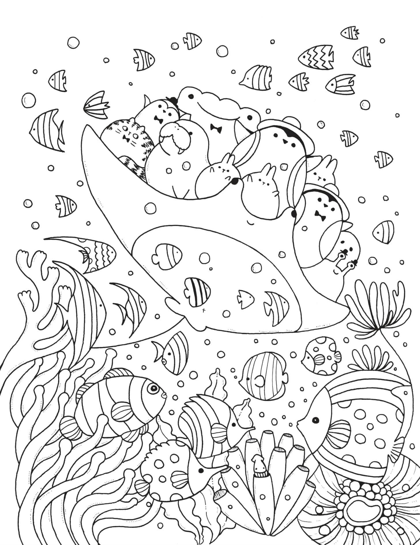 Sách Tô Màu Thiếu Nhi - Một Triệu Chú Gấu - Triệu Thứ Dưới Đáy Sâu - Nhiều Chủ Đề