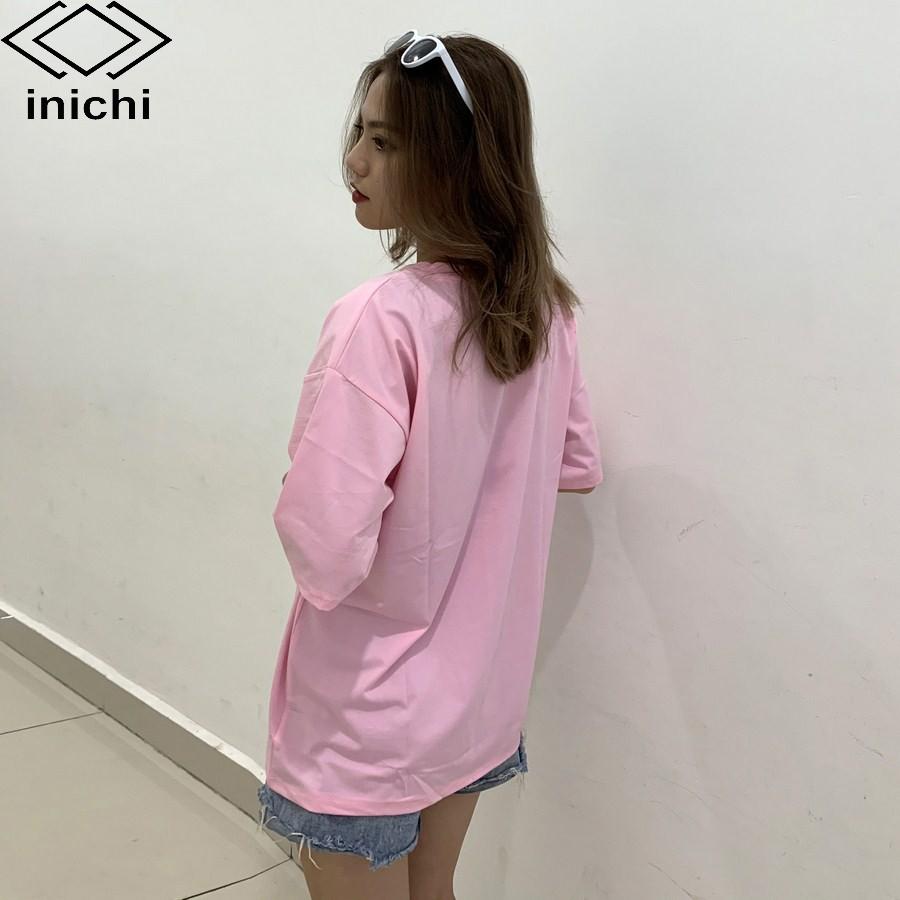 Áo thun tay lỡ form rộng Unisex INICHI hình in chữ THE TRUE hot trend - IC623 màu vàng