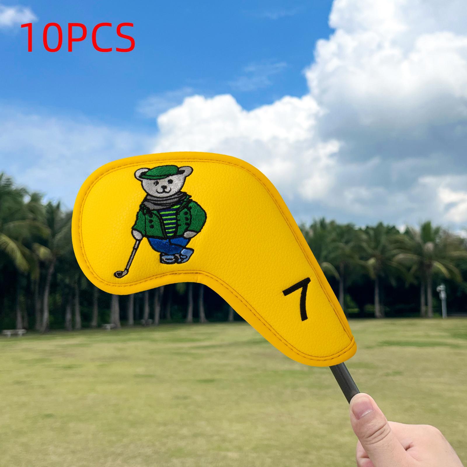 10Pcs Golf Iron Headcover Protector Guard Outdoor Sports Golf Accessories 4-9,P,S,A,X Gift for Golfers Golf Wedge Covers Club Head Cover