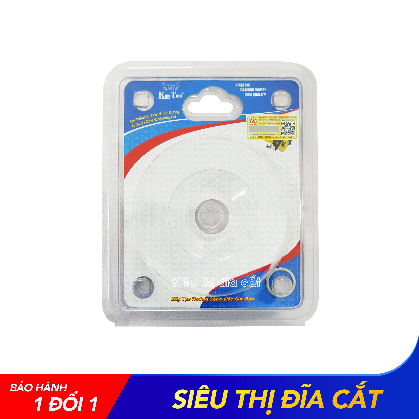Chén Mài Bê Tông Gạch Đá 100mm KingTom Tím Khô - Mài Khô