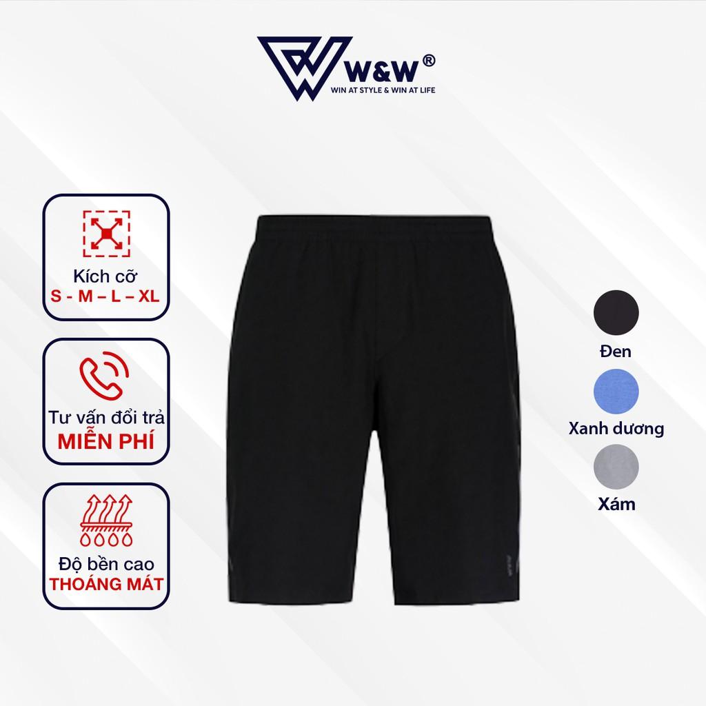 Quần Short Nam W&amp;W Vải Gió Cạp Chun, Chất Liệu Mỏng Nhẹ, Thoáng Mát, Dáng Thể Thao Trẻ Trung WSH25