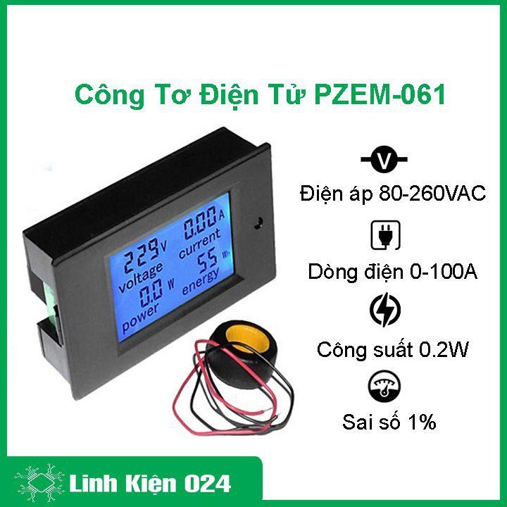 Công Tơ Điện Tử PZEM-061 80VAC-260VAC 100A