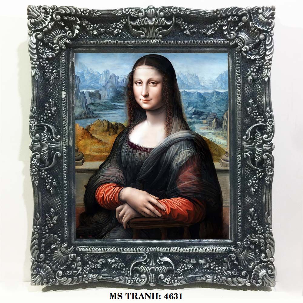 Tranh treo tường châu âu trang trí phòng khách, phòng ngủ. Bức tranh MONA LISA - Nàng Mona Lisa MS 4631