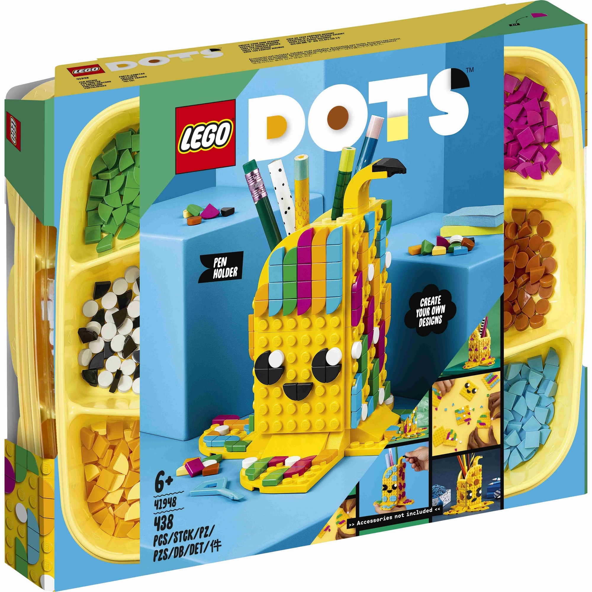 LEGO DOTS 41948 Hộp Viết Trái Chuối Dễ Thương (438 chi tiết)